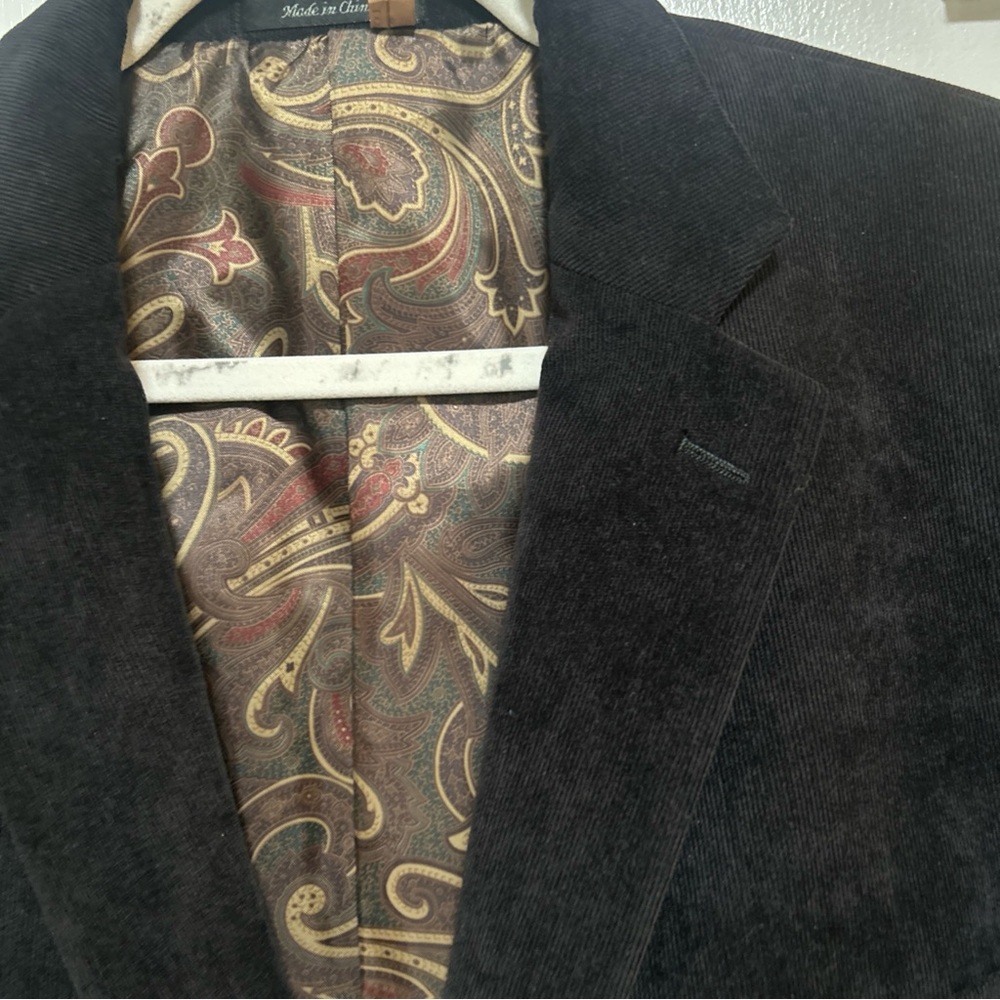 Lauren Ralph Lauren Corduroy Blazer Brown Sport Coat Preppy Travel Mens 48R - Picture 3 of 13
